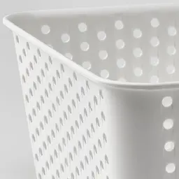 Органайзер IKEA 15×20×10 см білий пластиковий контейнер з ручками для зберігання - мініатюра 4