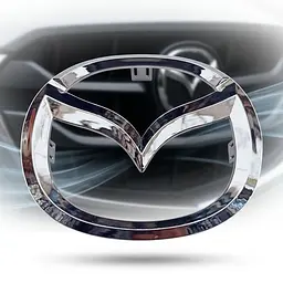 Емблема грат Mazda 110х140 мм Хром 6 кліпс (OEM: C23551731, KDY551741)