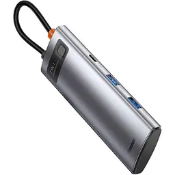 USB-Хаб Baseus USB-Hub Metal Gleam Series 7-in-1 Multifunctional Type-C HUB Docking Station Gray（Type-C to H (WKWG020113) - мініатюра 4