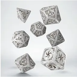 Набір кубиків Q-Workshop Tribal Dice Set: Pearl & Brown (7 шт.) (STRB01)