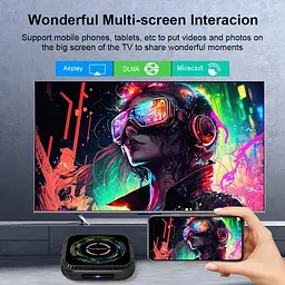 Transpeed H728 4/64Gb Android 14, Смарт ТВ приставка медіаплеєр 8K HDR Android SmartTV Box - мініатюра 3