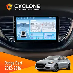 Штатна магнітола Dodge Dart 2012-2016 Cyclone C9-012 4x64, DSP, 4G Cyclone (НФ-00009749)