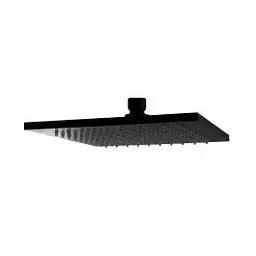 Верхній душ Paffoni Syncro Quadro 200x200xh8 мм із тримачем 400 мм black matt ZSOF075NO + ZSOF063NO, Чорний матовий - мініатюра 3