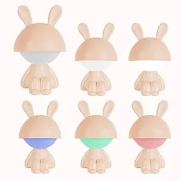 Світильник-нічник Kite LED з акумулятором Cute Bunny персиковий (K25-316-1-4) - мініатюра 3