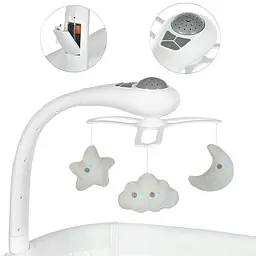 Приставне ліжко з функцією гойдання "DREAM ME" 1223 White, до 9 кг - мініатюра 9