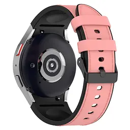 Ремінець шкіра-силікон BeWatch Samsung Galaxy Watch 4/5/6 20 мм Рожевий (1gw0103) - мініатюра 2