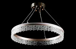 Люстра стельова LED Splendid Ray L118/500/1, 50 см, золото/кава/білий, сучасний стиль