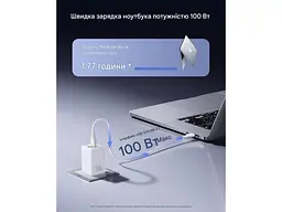Мережевий зарядний пристрій BASEUS EnerFill FE11 100 W White (P10182102213-00) - мініатюра 5