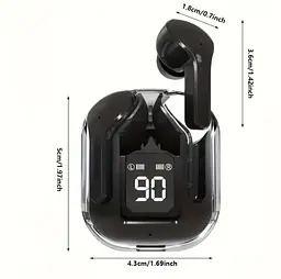 Бездротові Bluetooth-навушники з цифровим дисплеєм і Hi-Fi T2 TWS звуком Чорні - мініатюра 8