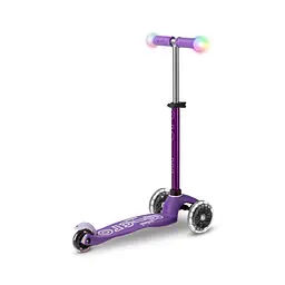 Самокат MICRO серії "Mini Deluxe Magic" – ФІОЛЕТОВИЙ (до 50 kg, триколісний, світло) Micro MMD129 - мініатюра 3