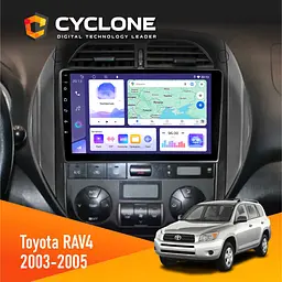 Штатна магнітола Toyota RAV4 2003-2005 Cyclone C9-011 4x64, DSP Cyclone (НФ-00009096)