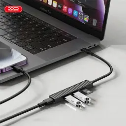 Концентратор XO USB-C 4-in-1 порти XO HUB014B.black (HUB014B.black) - мініатюра 5