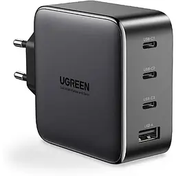 Зарядний пристрій 4xUSB 100W (3xUSB-C+USB-A) Gan Tech Fast GAN Charger чорний CD226 Ugreen