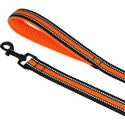 Повідець для собак BronzeDog Mesh, розмір М, 200х2 см, помаранчевий - мініатюра 4