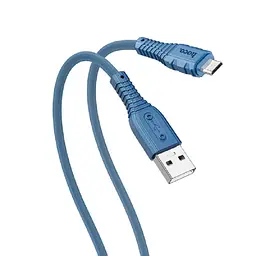 Usb-cable Micro USB HOCO X67 2.4A 1m (круглий) Blue