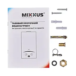 Газова колонка Mixxus GWH-0510 Basic Glass димохідна 10 л/хв (панель зі скла з малюнком) WH0026 - мініатюра 3