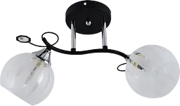 Люстра декоративна V XA1259B/2 Black+Chrome на 2 плафони - мініатюра 2