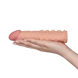Насадка на пеніс Lovetoy Pleasure X-Tender Series 17.5 см тілесний - мініатюра 2