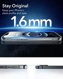 Прозорий чохол ESR HaloLock Classic Hybrid Case Clear Black для iPhone 16e (1A84200201) - мініатюра 9