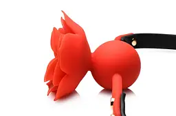 Кляп Master Series Blossom Silicone Rose Gag - Red - мініатюра 4