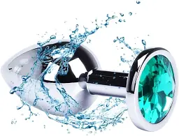 Металева анальна пробка I’MCUM Metal Anal Plug Розмір M Блакитний (7970379617704) (IM-MPlug_M_blue) - мініатюра 7