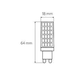 Лампочка Eurolamp LED G9 6W 600Lm 3000K (LED-G9-0630(220)) - мініатюра 3