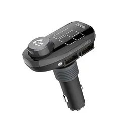 Автомобільний FM модулятор (трансмітер) Модулятор Bluetooth HOCO E45 2 USB Чорний (Оригінал) - мініатюра 3
