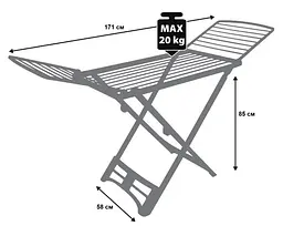 Сушарка для білизни підлогова Casa Si Resin 20m White (CS92066Q01) - мініатюра 4