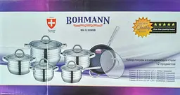 Набір каструль з кришками та сковородою Bohmann BH-1232, 12 предметів - мініатюра 3