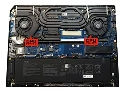 Вентилятор Asus кулер (СPU Fan 5V) для моделей ноутбука TUF Gaming F16 FX608JH, FX608JM, FX608JP, FX608LM, FX608LP (13NR0MJ0P01021) - мініатюра 4