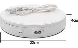 Поворотний стіл Puluz DCA2153W 22см White [88754] - мініатюра 2