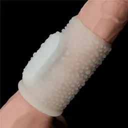 Насадка на пеніс з вібрацією Lovetoy Vibrating Drip Knights Ring 10 см білий - мініатюра 5