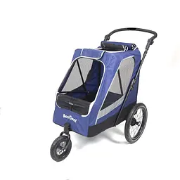 Коляска для домашніх тварин до 35 кг Bestopet Люпосанчик BS-RL-02 Dark Blue зі знімним столиком для грумінгу - мініатюра 2