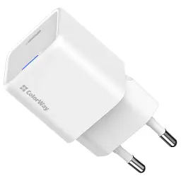 Зарядний пристрій ColorWay C101C GaN Mini 20W PD PPS USB-C white (CW-CHS059PD-WT) - мініатюра 4