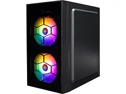 Корпус 1stPlayer X1-BK-3F1 Black (X1-BK-3F1-PS-600FK) - миниатюра 2