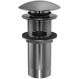 Донний клапан для раковини Kohlman click-clack graphite з переливом KOREK EG, Графит