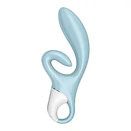 Вібратор-кролик Satisfyer Touch Me Blue, подвійний відросток, 3 потужні мотори - мініатюра 2