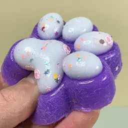 Сквіш антістрес UFT Squish Cat Paw Fluffy 6 Пухнаста лапка Purple - мініатюра 5