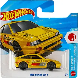 Базова машинка Hot Wheels HW J-Imports 1985 Honda CR-X жовта (5785) JJJ51-N521