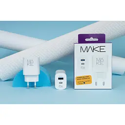 Зарядний пристрій Make 45 W PD + QC White - мініатюра 6