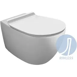 Унітаз підвісний Simas Vignoni Rimless VI18 з кришкою soft-close VI18-F85-VI004, Білий