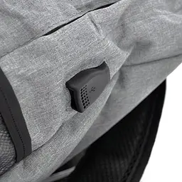 Рюкзак для ноутбука Voltronic T3 15.6 дюймів вихід під USB-кабель сірий - мініатюра 3