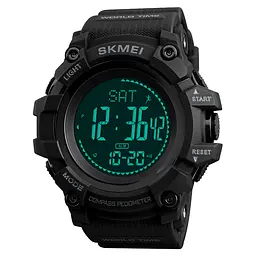 Наручний годинник чоловічий Skmei 1356 Black, 1356BK (12304) - мініатюра 2