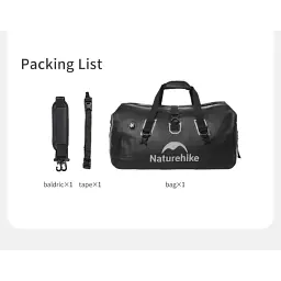 Дорожня сумка Naturehike Водонепроникна CNK2450XB015, 90 л, чорна (6975641883753) - мініатюра 2