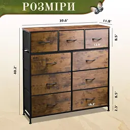 Комод із тканинними ящиками - мініатюра 5