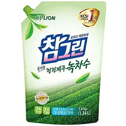 Засіб для ручного миття посуду Lion Chamgreen Зелений чай запаска 1.2 л (8801007655154)