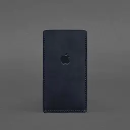 Шкіряний чохол для iPhone 13 Синій Crazy Horse - мініатюра 4