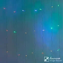 Гірлянда-штора світлодіодна 600 LED розмір 3*3 м, мультиколор - мініатюра 11