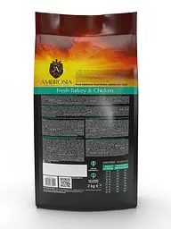 Уцінка. Сухий корм Ambrosia Grain Free Dog Adult For Large Breeds Fresh Turkey & Chicken для дорослих собак великих порід зі свіжою індичкою та куркою 12 кг - мініатюра 3