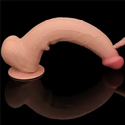 Фалоімітатор LoveToy Sliding-Skin Dual Layer Dong King Sized 34 см тілесний - мініатюра 10